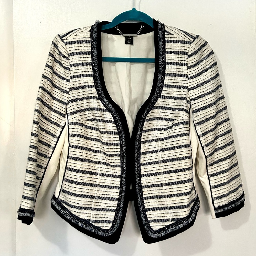 Navy striped blazer